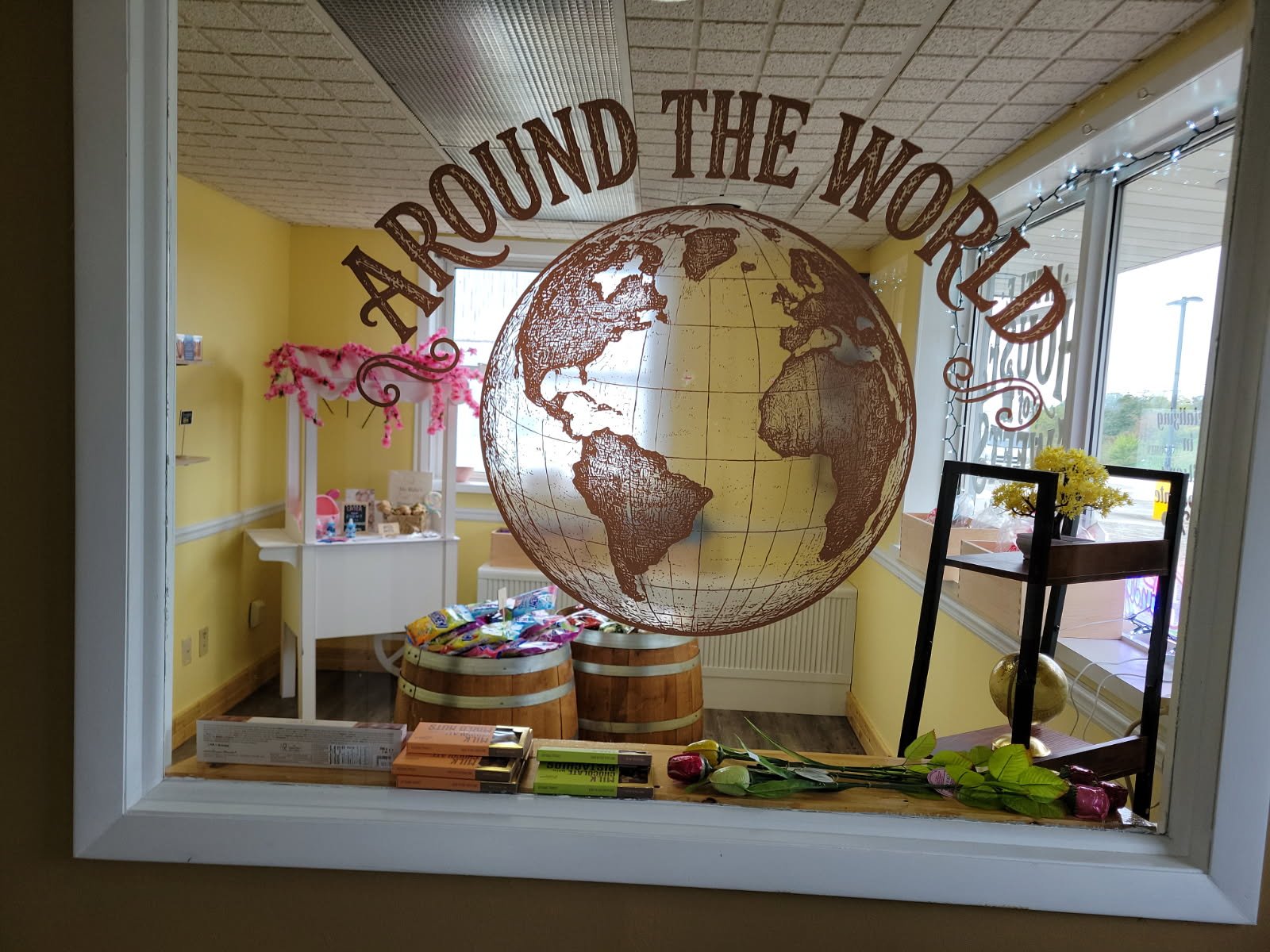 Around the World window display
